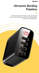 Củ sạc đa năng 4 cổng USB Baseus Mirror Lake Digital Display ( 30W, 4 Ports USB, Travel Charger)