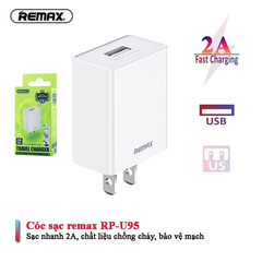 Bộ củ cáp sạc nhanh REMAX RP-U95 US 2.4A USB A ra Type C