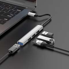 Hub Chuyển Cổng Type C Ra USB 3.0 & USB 2.0 Hoco HB26