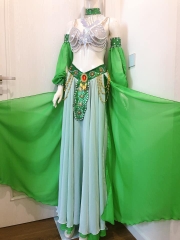 Váy belly dance màu xanh lá cây