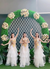 Váy múa nữ belly dance màu trắng