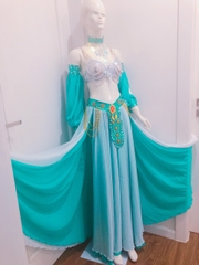 VÁY BELLY DANCE MÀU XANH NGỌC