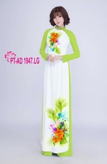 Áo dài truyền thống in họa tiết 3D