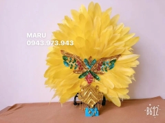 maru, mũ đội đầu lông vũ, trang phục nữ, trang phục lễ hội nữ, carnival lông vũ nữ