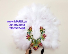 mũ đội đầu lông vũ, trang phục nữ, trang phục lễ hội nữ, maru, carnival lông vũ nữ