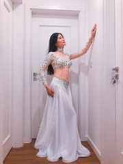 Váy belly dance màu trắng