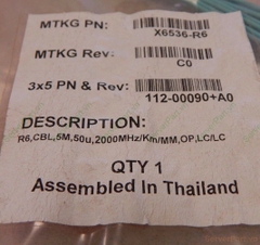 15669 Cáp cable NetApp 5m LC-LC Fiber Optic Cable 112-00090 A0 X6536-R6