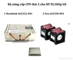 15711 Bộ nâng cấp CPU HP DL380p G8 Gen8 E5-2620 v2 1 Heatsink 662522-001 và 2 Fan 662520-001