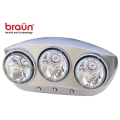 Đèn sưởi nhà tắm Braun 3 bóng BU03