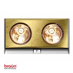 Đèn sưởi Braun 2 bóng vàng Kohn KN02G