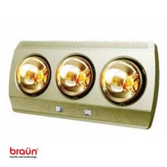 Đèn sưởi Braun 3 bóng vàng Kohn KN03G