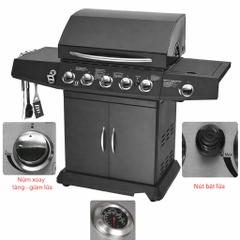 Bếp nướng Gas BBQ Grill 757(3+1) ngoài trời cao cấp
