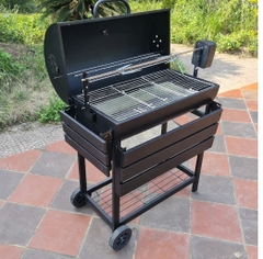 Bếp nướng than ngoài trời BBQ05 tự xoay có nắp đậy