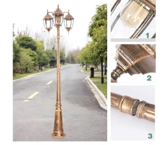 Cột đèn sân vườn 2 bóng - Đèn cột ngoài trời cao cấp