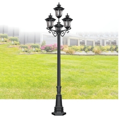 Cột đèn sân vườn 4 bóng (các mẫu)