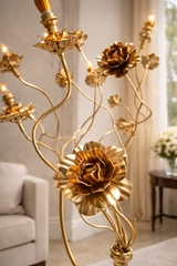 Đèn cây đứng hoa hồng tân cổ điển Pháp