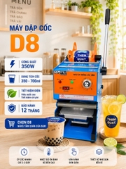 Máy dán miệng nắp cốc D8