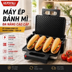 Máy kẹp bánh mì 4 bánh Yili -2000W