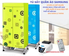 Tủ sấy quần áo Samsung khung gập, đèn UV, Điều khiển từ xa