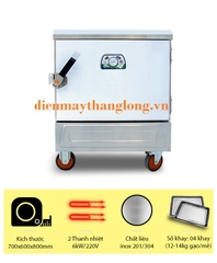 Tủ cơm công nghiệp 4 khay dùng điện (12kg/kg)