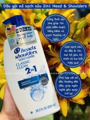 Head & Shoulders Classic Clean 2in1 – 835ml (Mỹ)
