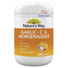 Viên uống phòng cảm cúm - Garlic + C & Horseradish Nature's Way