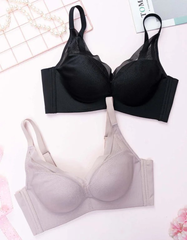 Áo lót không gọng phối ren đệm dày LU5AL03 bản 3 móc mềm mại chắc chắn