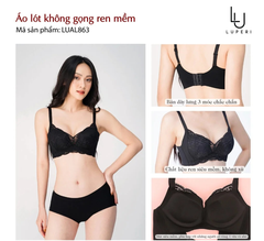 Áo lót không gọng ren mềm LU3AL863 đệm thông hơi siêu đẩy