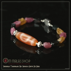 HAND MALA TOURMALINE KẾT DZI THIÊN ĐỊA