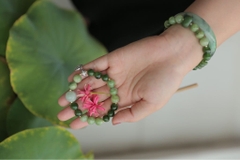 HAND MALA NGỌC BÍCH MIX, CHARM OM TREO