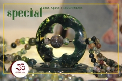 LONG MALA MOSS AGATE CÓ PENDANT