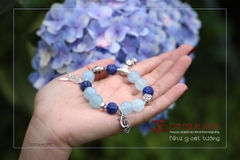 NYCT | MALA AQUAMARINE MIX LAPIS VÀ CHARM BẠC