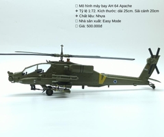 Mô hình máy bay trực thăng AH64 Apache