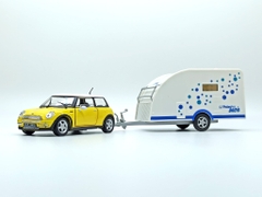 Mô hình Xe Mini Cooper và mooc