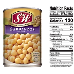 Đậu gà Garbanzos hiệu S&W Garbanzos Chick Peas 439g