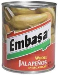 Ớt Nguyên trái ngâm hiệu Embasa Whole Jalapeno In Escabeche 2.61 Kg