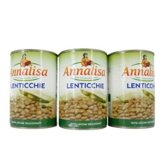 Đậu lăng ngâm đóng lon hiệu Annalisa Lenticchie – hộp 400g