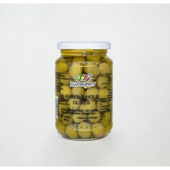 Trái Oliu xanh có hạt hiệu Luxeapers Green Whole Olives - Hủ 360gr