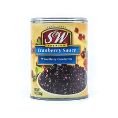 Sốt Nam Việt Quất hiệu S&W Whole Berry Cranberry Sauce, Hộp 397g (14 Oz.)