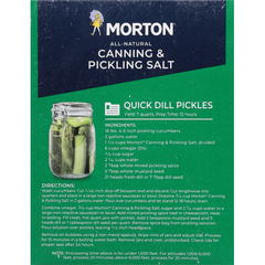 Muối ngâm chua và muối chua hiệu Morton All - Natural Canning & Pickling Salt - 1.8kg