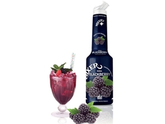 Mâm xôi nghiền nhuyễn hiệu Concentrate Puree Mixer Mora Blackberry - Nhập khẩu Ý chai 1Lít