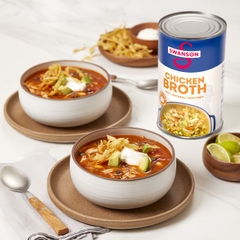 Nước Dùng Gà Nguyên Liệu Tự Nhiên 100%, Không Bột Ngọt Swanson Chicken Broth, Lon 411g (14.5 Oz.)