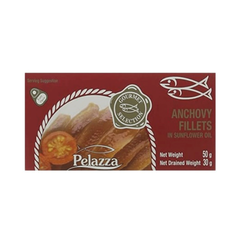 Cá Anchovy phi lê ngâm dầu - Pelazza Anchovy Filetes in Sunflower Oil 50g