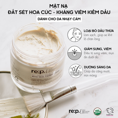 Mặt Nạ Đất Sét RE:P Bio Fresh Mask With Real Calming Herbs Kiềm dầu, Se khít lỗ chân lông, Giảm mụn 130g