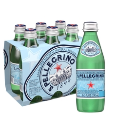 Thùng 24 chai nước khoáng thiên nhiên có gas hiệu San pellegrino - Chai thủy tinh 250 ml