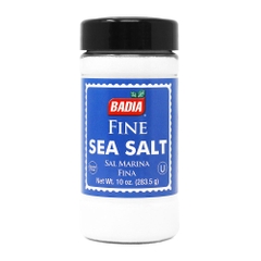 Muối biển ăn hiệu Badia Fine Sea Salt( Sal Marina Fina ) ăn trực tiếp, làm gia vị, chế biến món - Hủ 283.5g