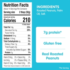 ​Bơ Đậu Phộng không đường hiệu Skippy No Sugar Added Peanut Butter Spread 462g