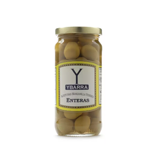 Trái Oliu Xanh Nguyên Hạt Hiệu Ybarra Plain Green Olives 240g