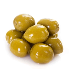 Trái Oliu xanh có hạt hiệu Luxeapers Green Whole Olives - Hủ 360gr