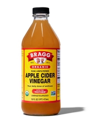 [ Hàng Chính Hãng ] Giấm táo hữu cơ Bragg chứa giấm cái - Bragg Organic Apple Cider Vinegar - Chai 473ml